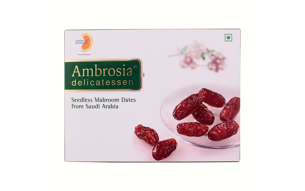 Ambrosia Delicatessen Seedless Mabroom Dates From Saudi Arabia   Box  250 grams